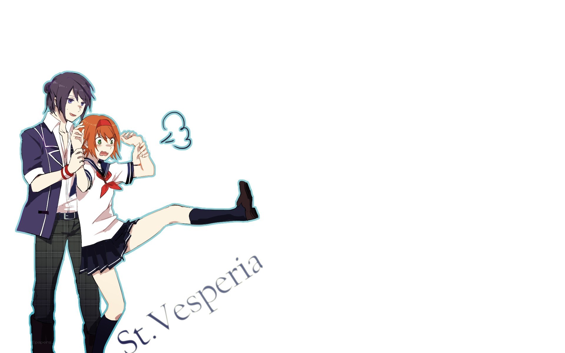 anime characters in school uniforms