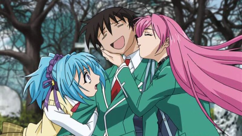 anime characters in school uniforms