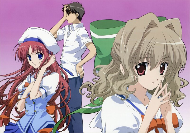anime characters in school uniforms