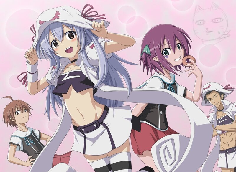 Anime characters in school uniforms