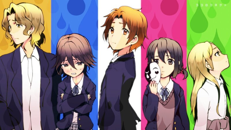 anime characters in school uniforms