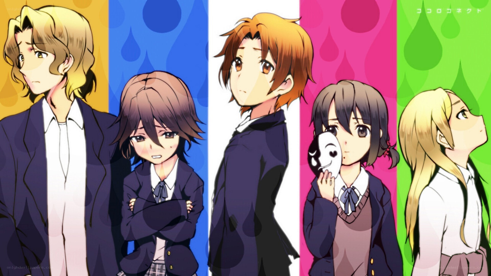 anime characters in school uniforms