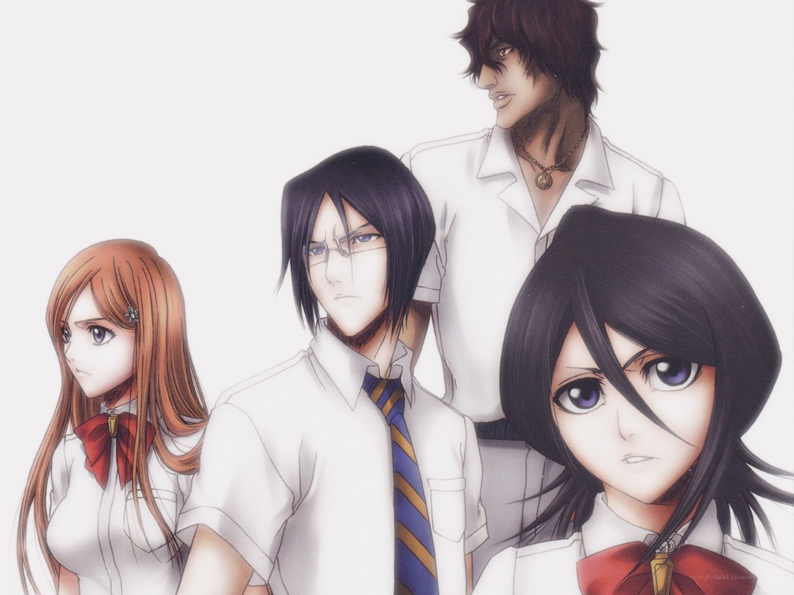anime characters in school uniforms