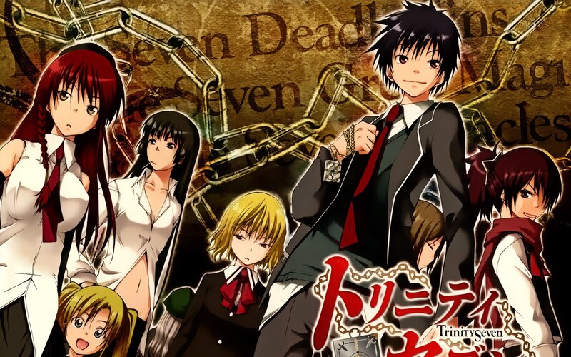 Anime Characters in School Uniforms — Black, Dramatic, School Uniform, Chains