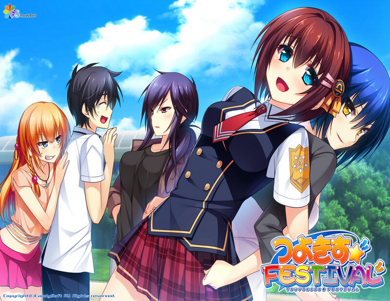 Anime Characters in School Uniforms — Blue, Bright