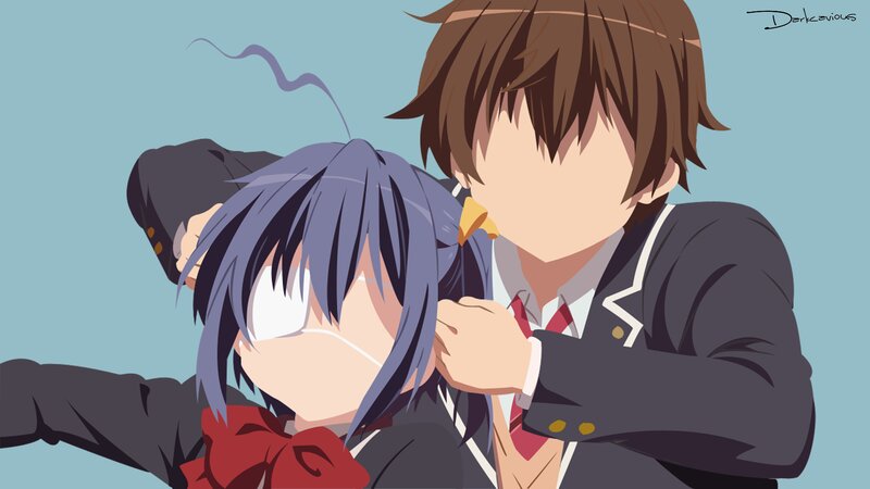 Anime Characters in School Uniforms — Blue, Dramatic, School Uniform, Eye Patch