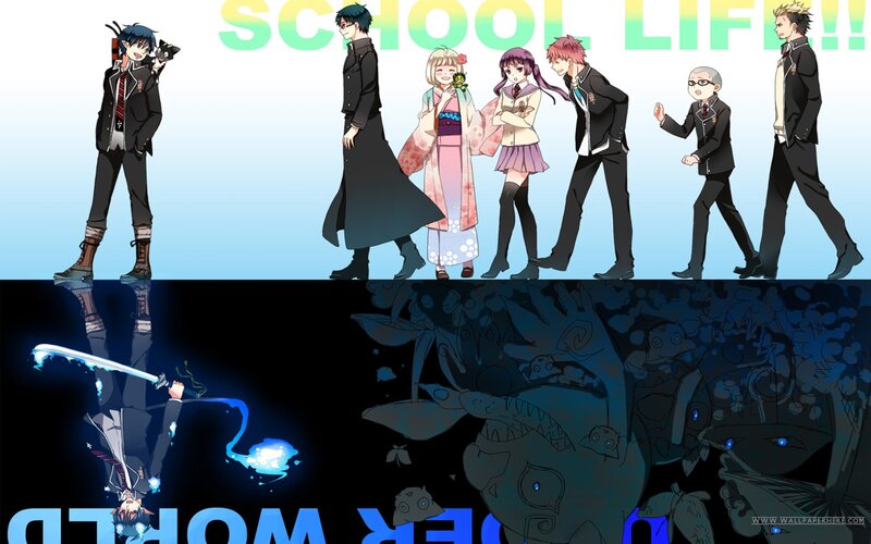 Anime Characters in School Uniforms — Blue, Dramatic, School Uniform