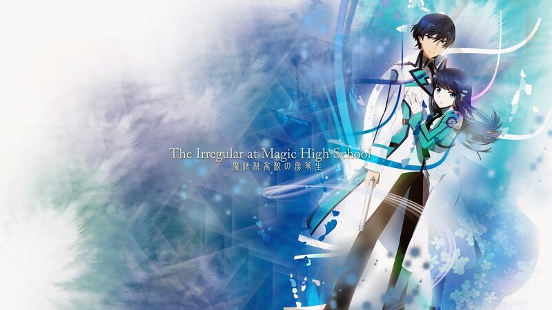 Anime Characters in School Uniforms — Blue, Dramatic, Text