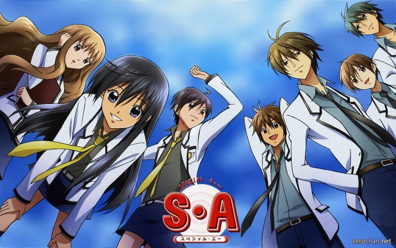 Anime Characters in School Uniforms — Blue, Energetic, Afternoon