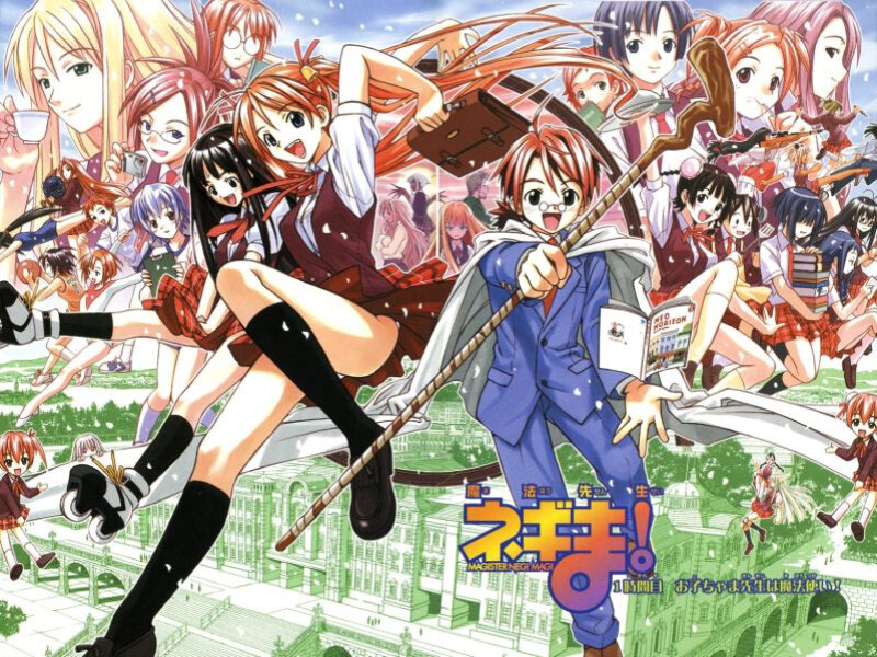 Anime Characters in School Uniforms — Blue, Energetic