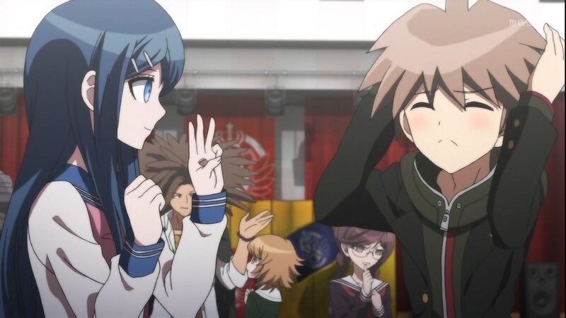 Anime Characters in School Uniforms — Blue, Playful, School Uniform