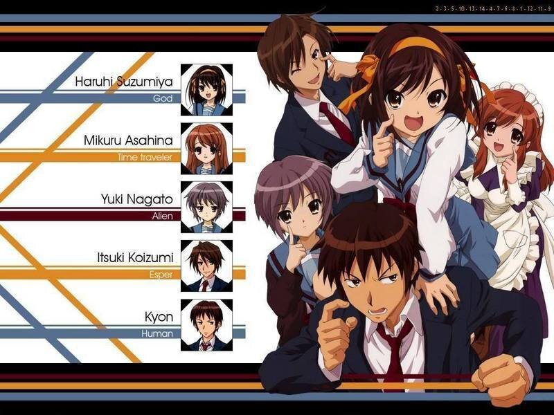 Anime Characters in School Uniforms — Blue, Playful