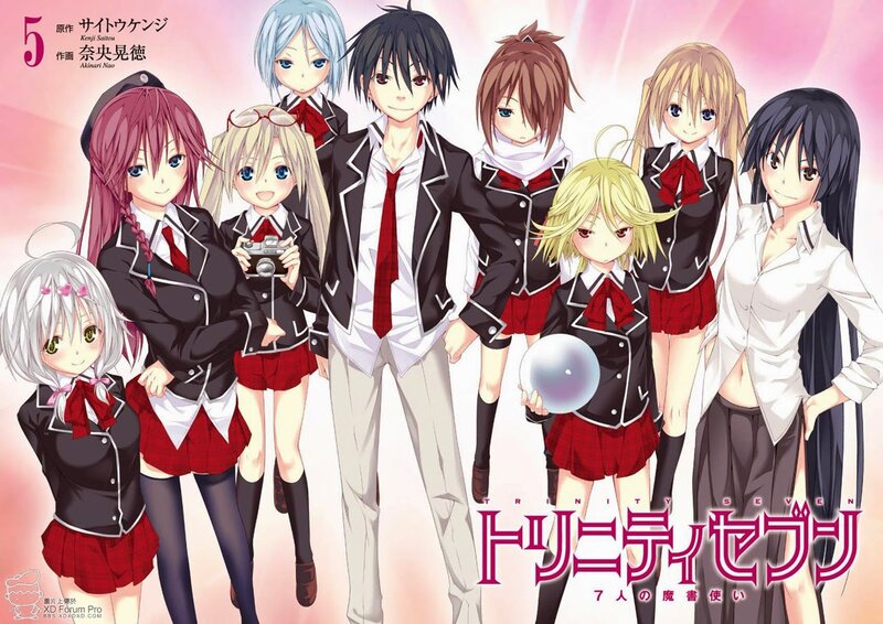 Anime Characters in School Uniforms — Pink, Cheerful, Manga