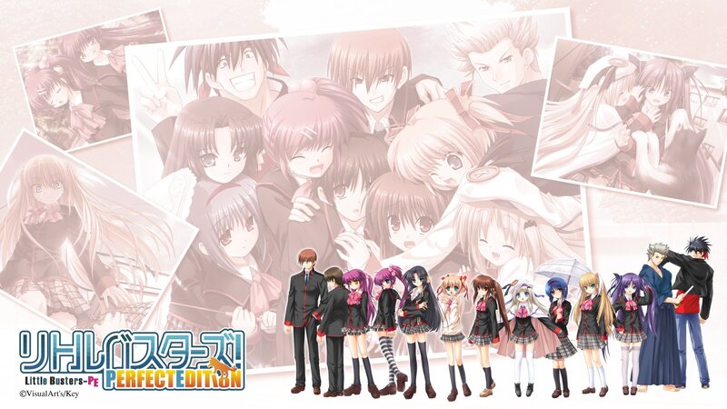 Anime Characters in School Uniforms — Pink, Cheerful, School Uniform