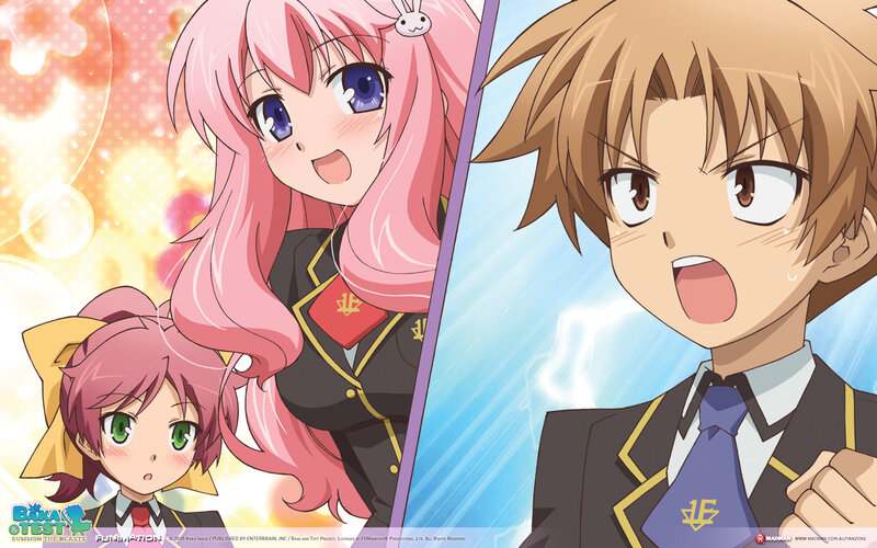 Anime Characters in School Uniforms — Pink, Dramatic