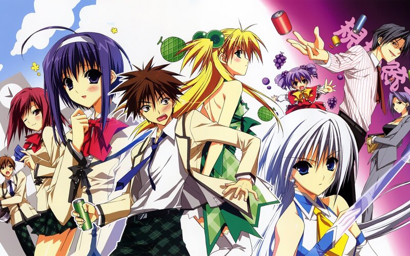 Anime Characters in School Uniforms — Purple, Energetic