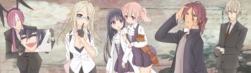 Anime Characters in School Uniforms — Purple, Playful, School Uniform