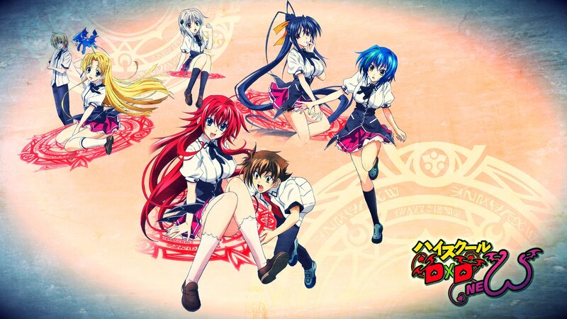 Anime Characters in School Uniforms — Red, Dynamic