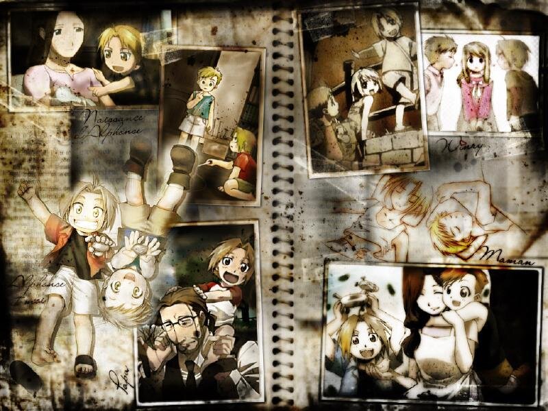 Anime Characters in Scrapbook