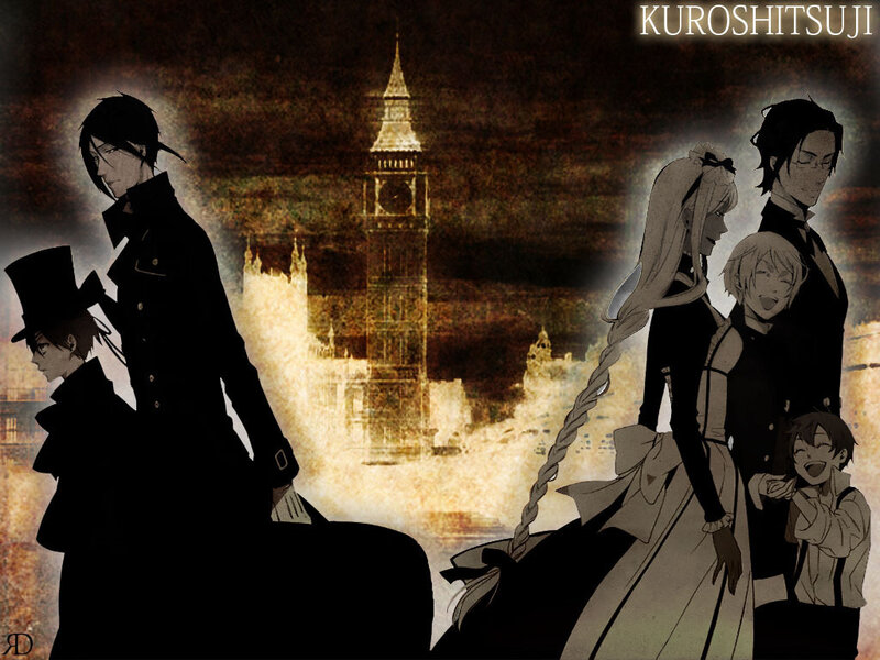 Anime Characters in Silhouette — Black