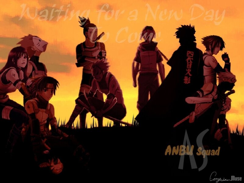 Anime Characters in Silhouette — Orange