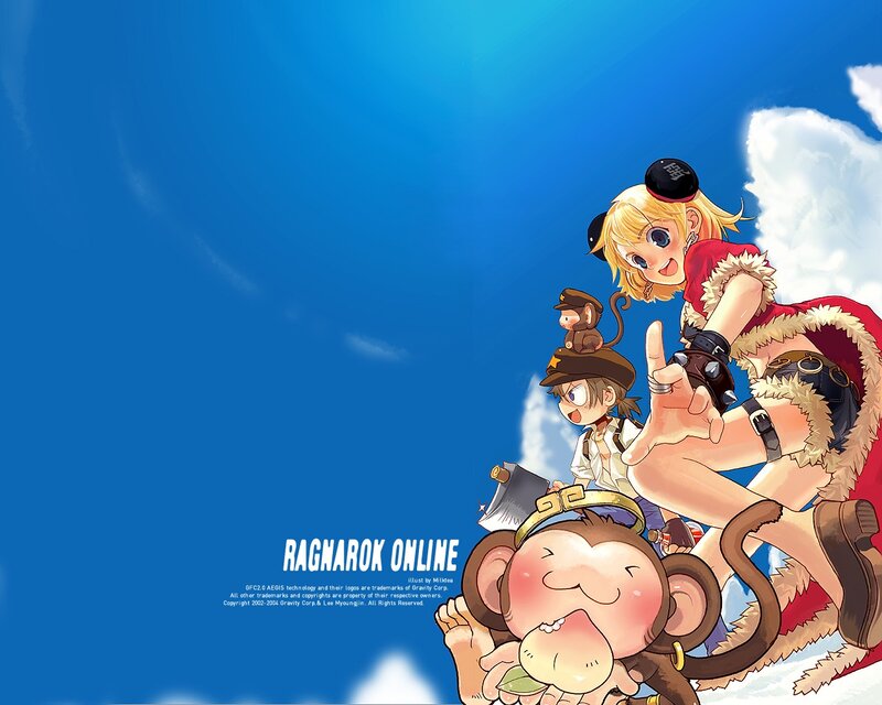 Anime Characters in Sky — Blue, Playful, Afternoon
