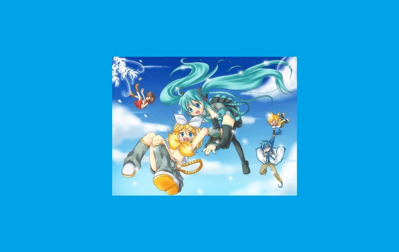 Anime Characters in Sky — Blue