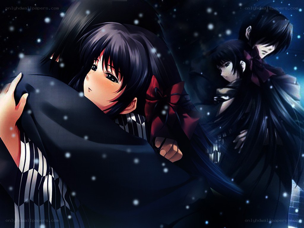 anime characters in snow