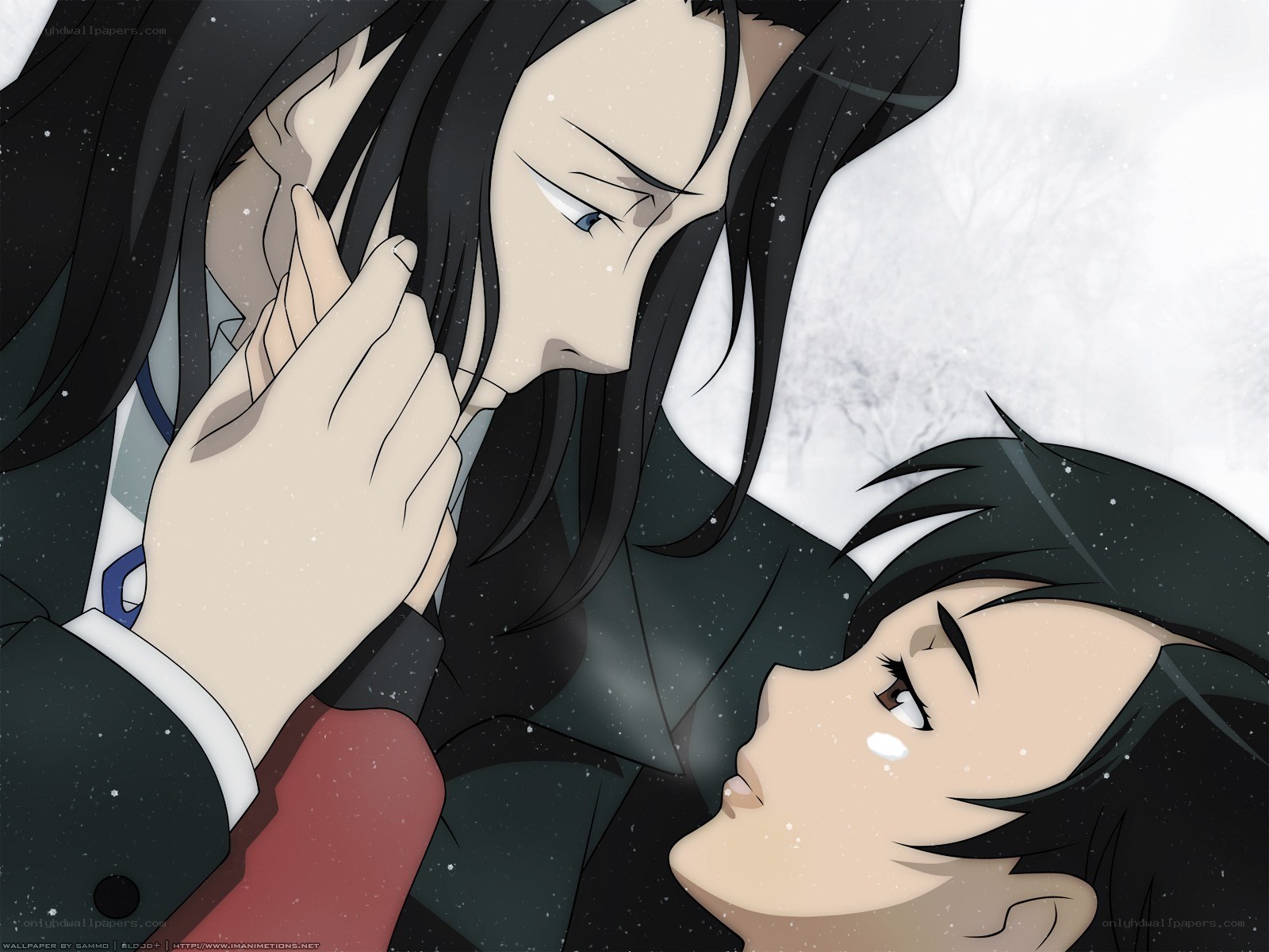 anime characters in snow