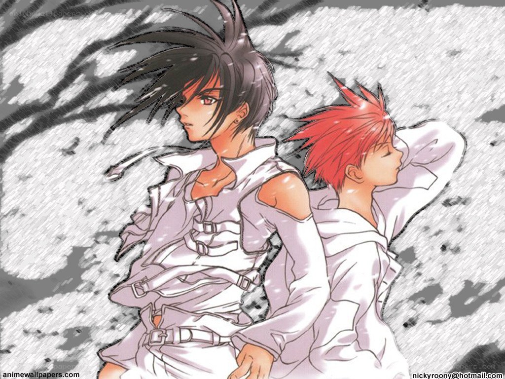 Anime characters in snow