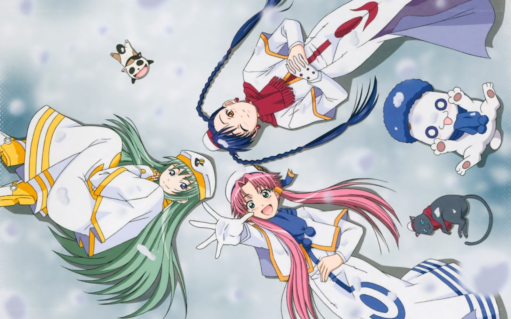 anime characters in snow