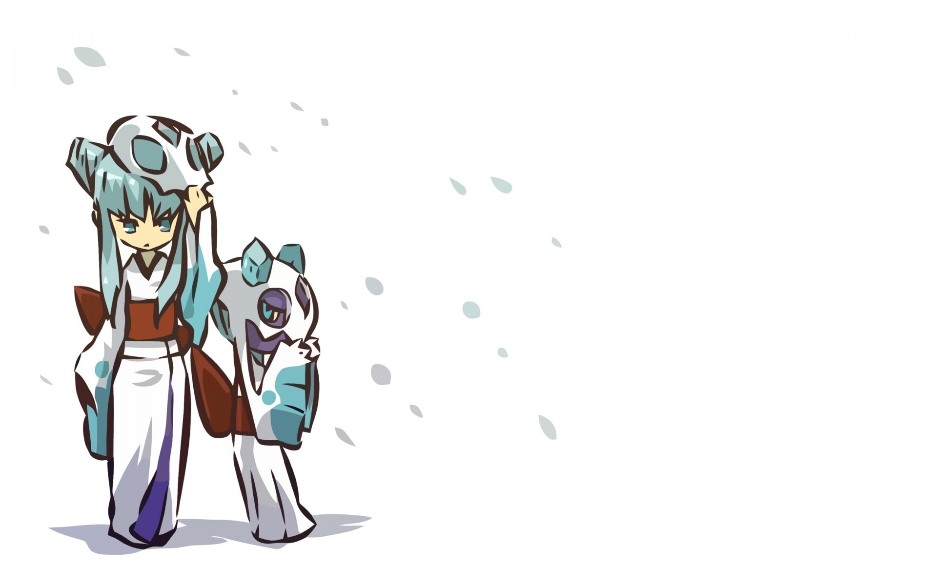 anime characters in snow