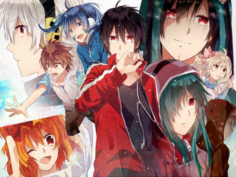 Anime Characters in Snow — Red