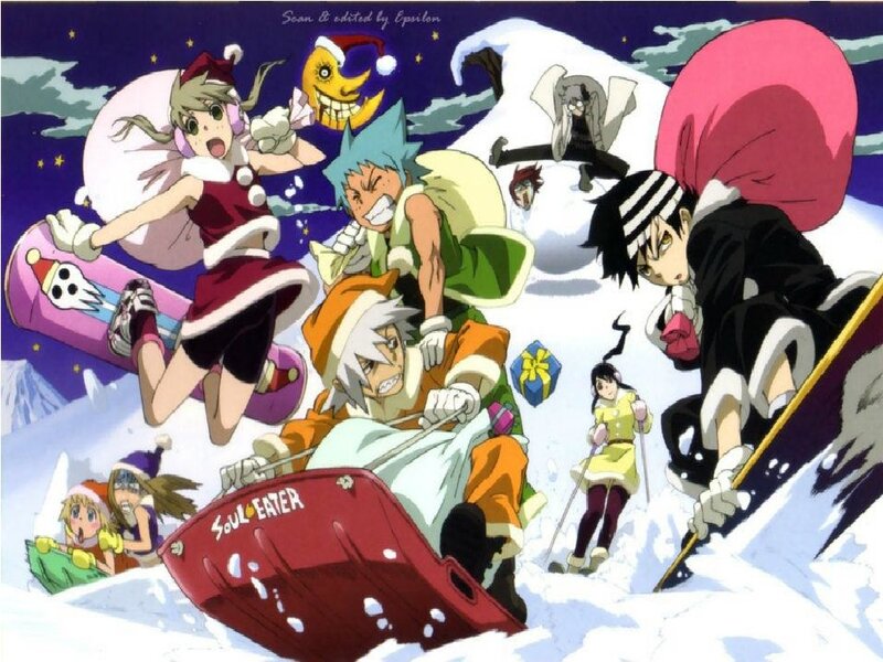 Anime Characters in Snow — White, Chaotic