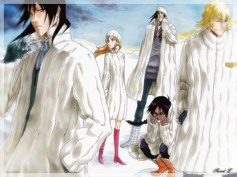 Anime Characters in Snow — White, Dramatic, Winter, Manga, Coats