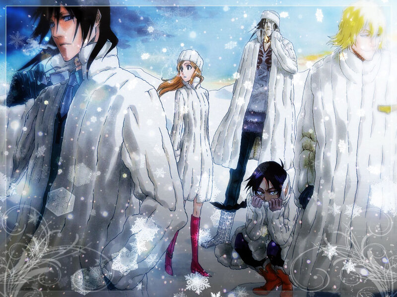 Anime Characters in Snow — White, Dramatic, Winter