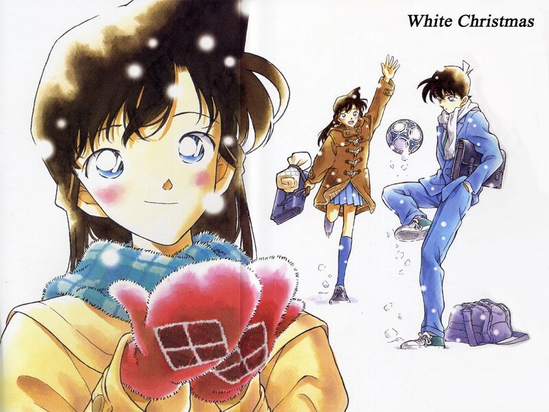 Anime Characters in Snow — White, Playful, Winter, Manga