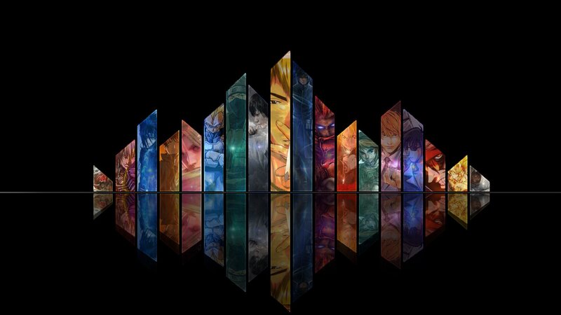 Anime Characters in Sound Waves