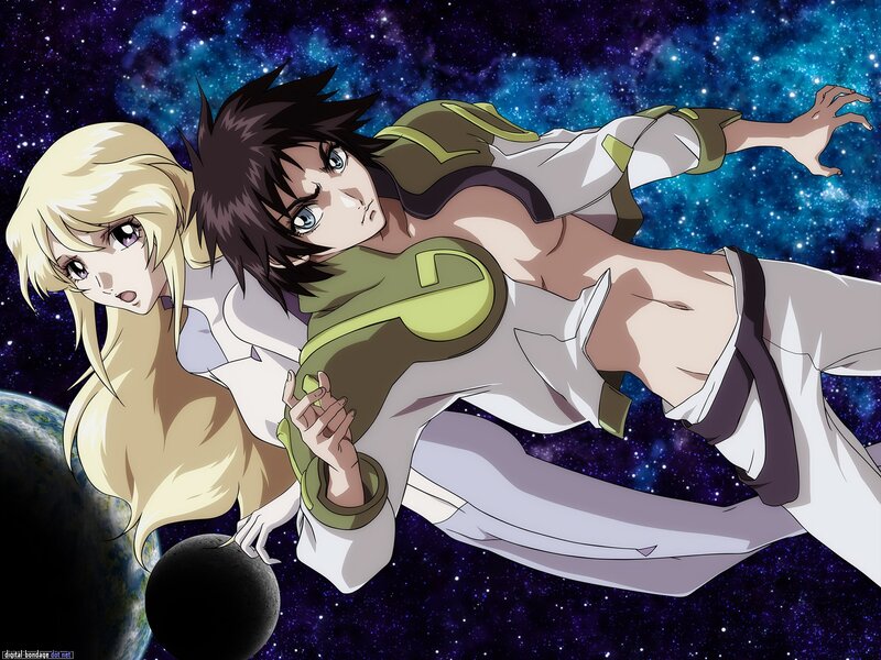 anime characters in space