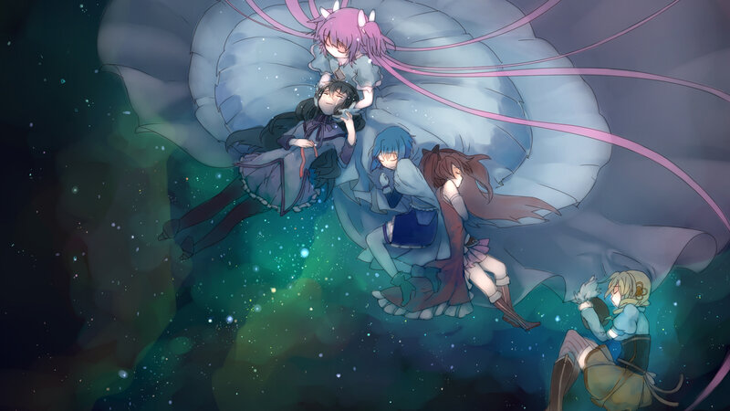 anime characters in space