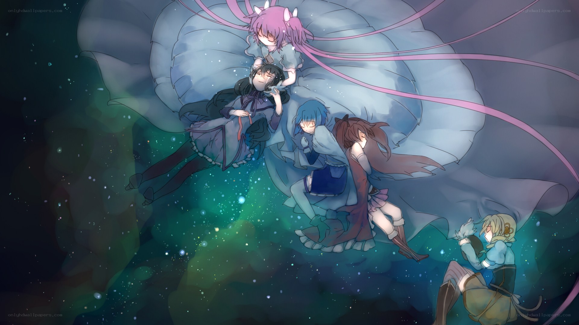 anime characters in space