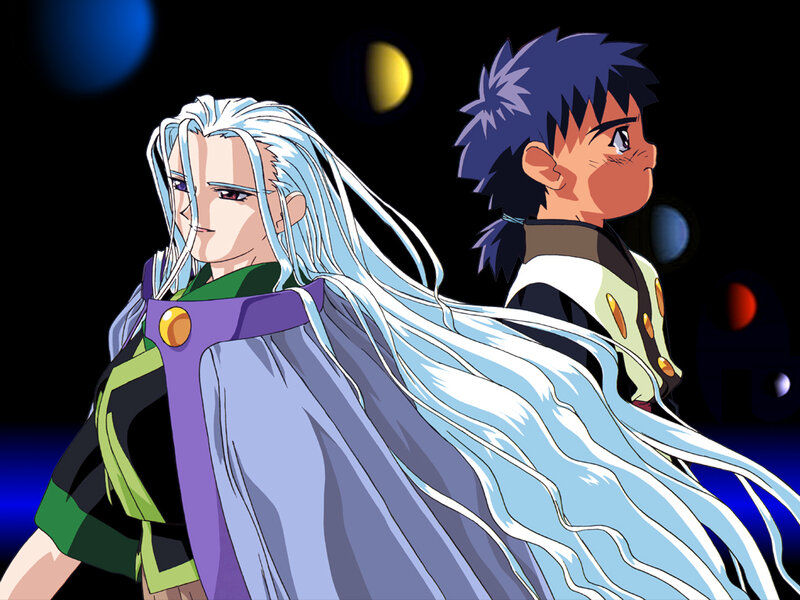 anime characters in space