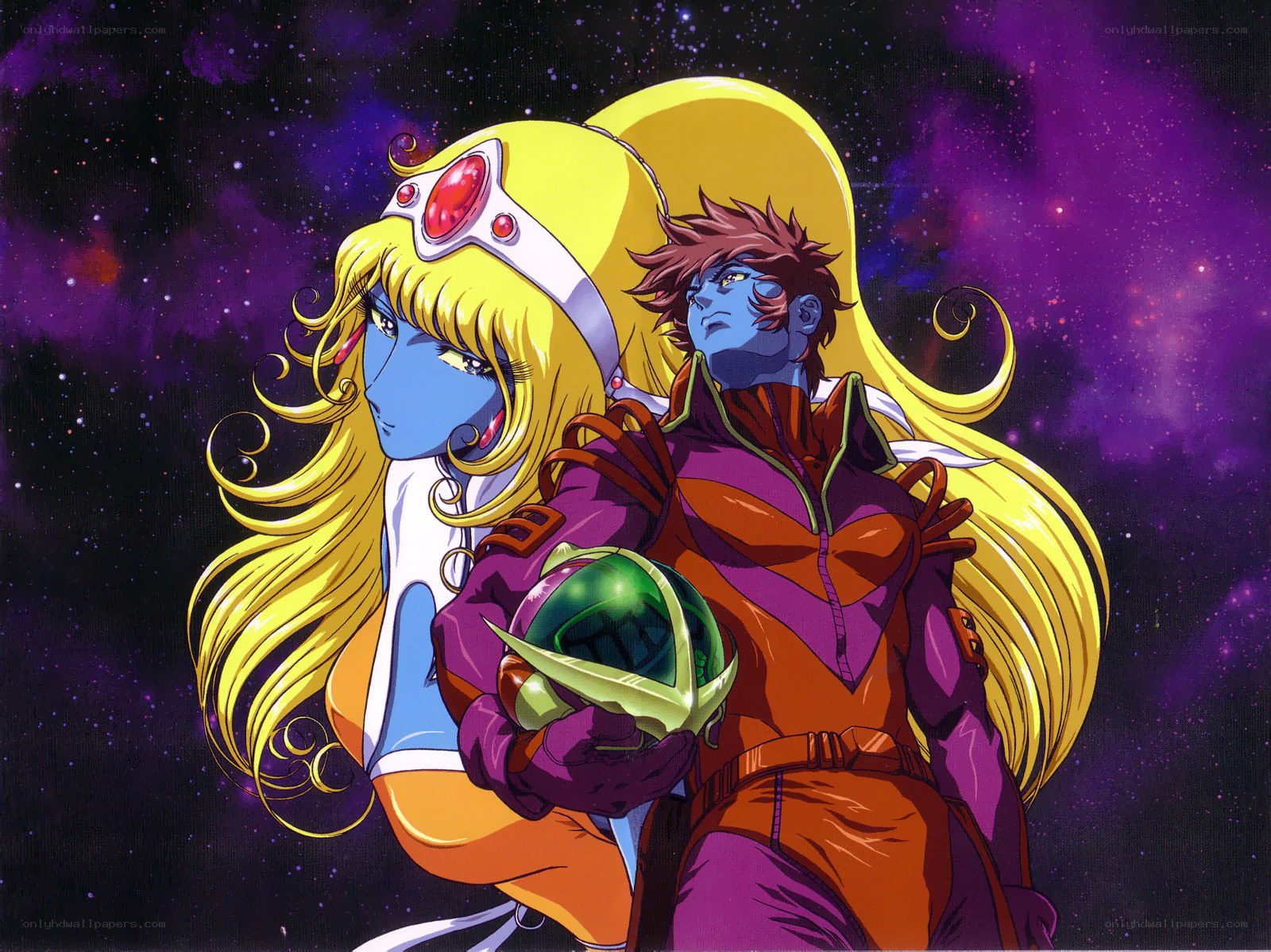 Anime characters in space