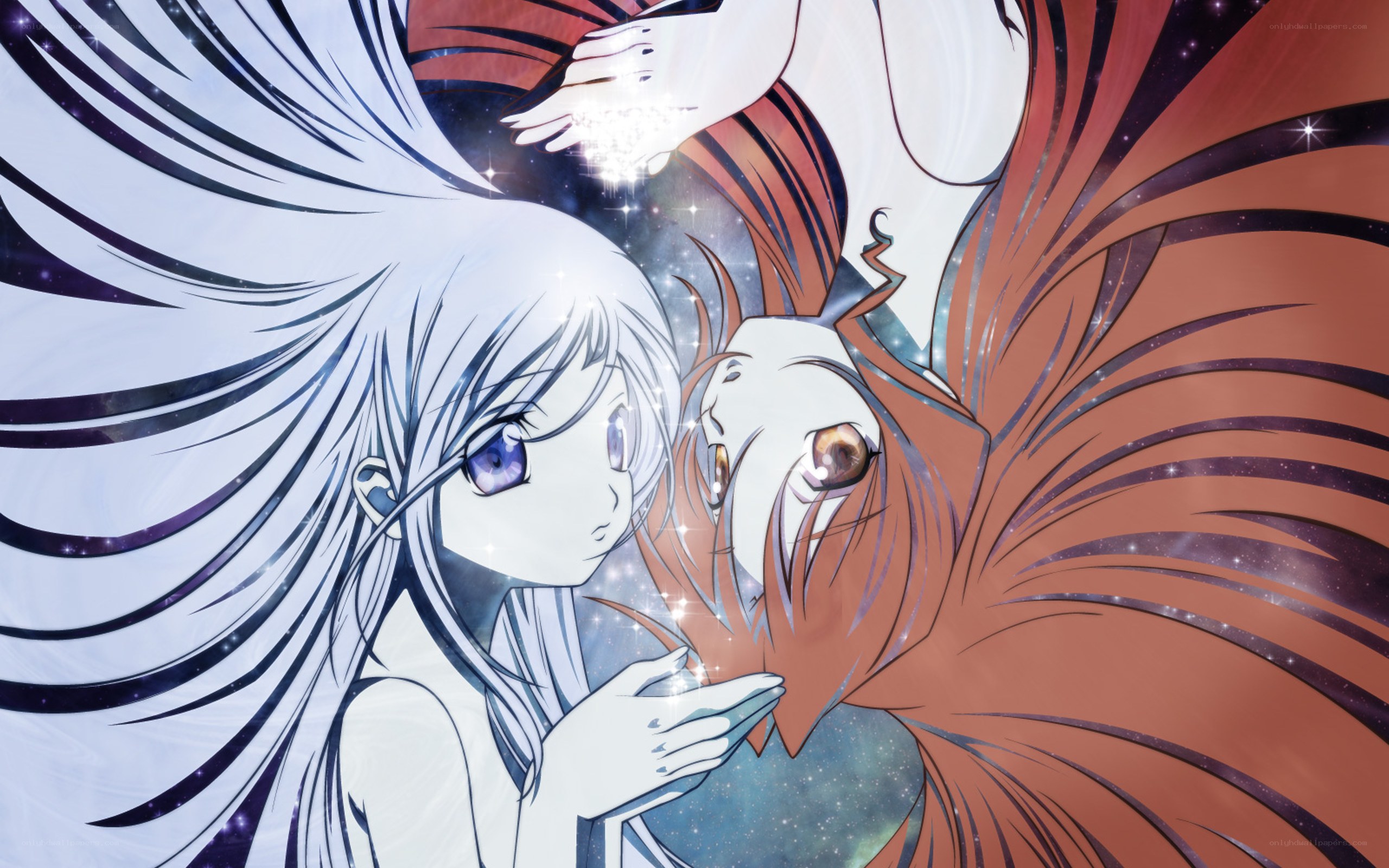 Anime characters in space