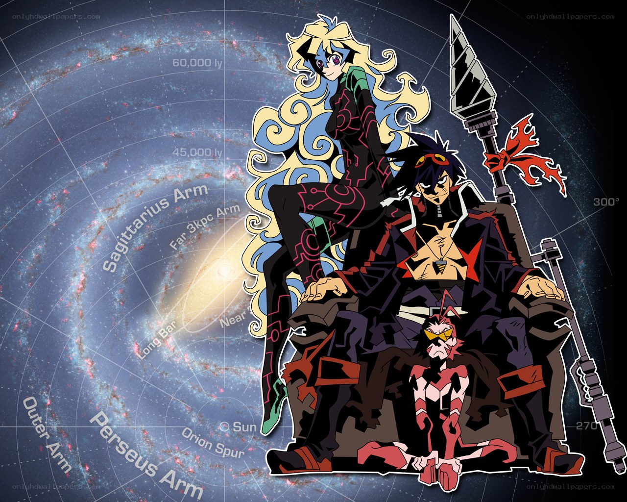 Anime characters in space