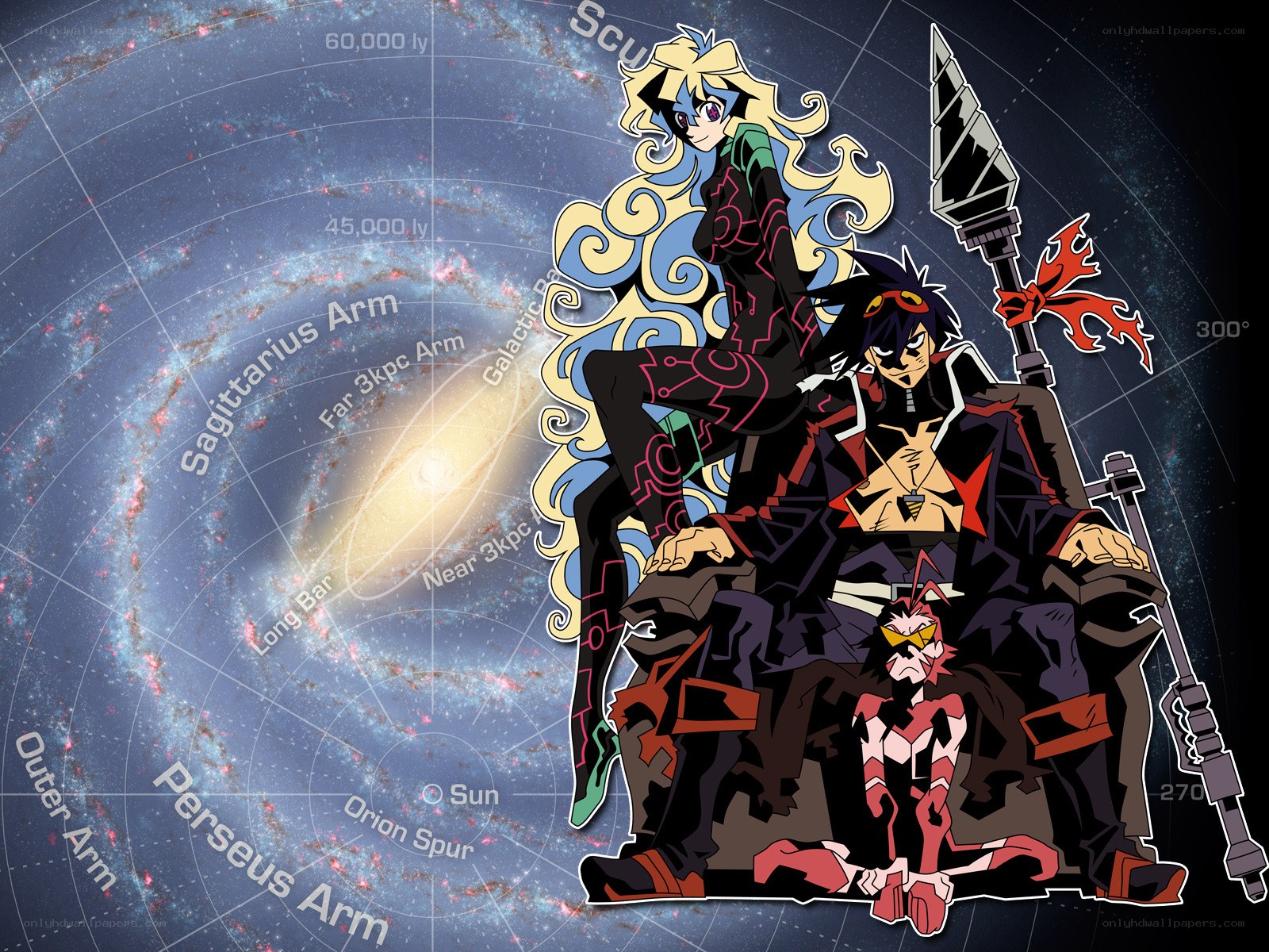Anime characters in space