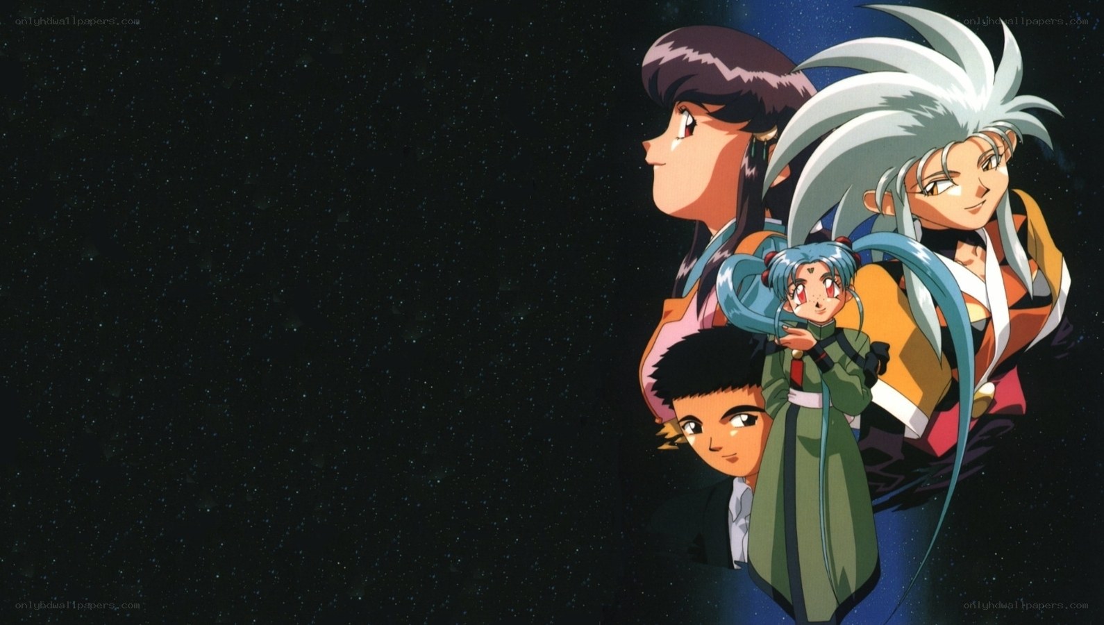 anime characters in space