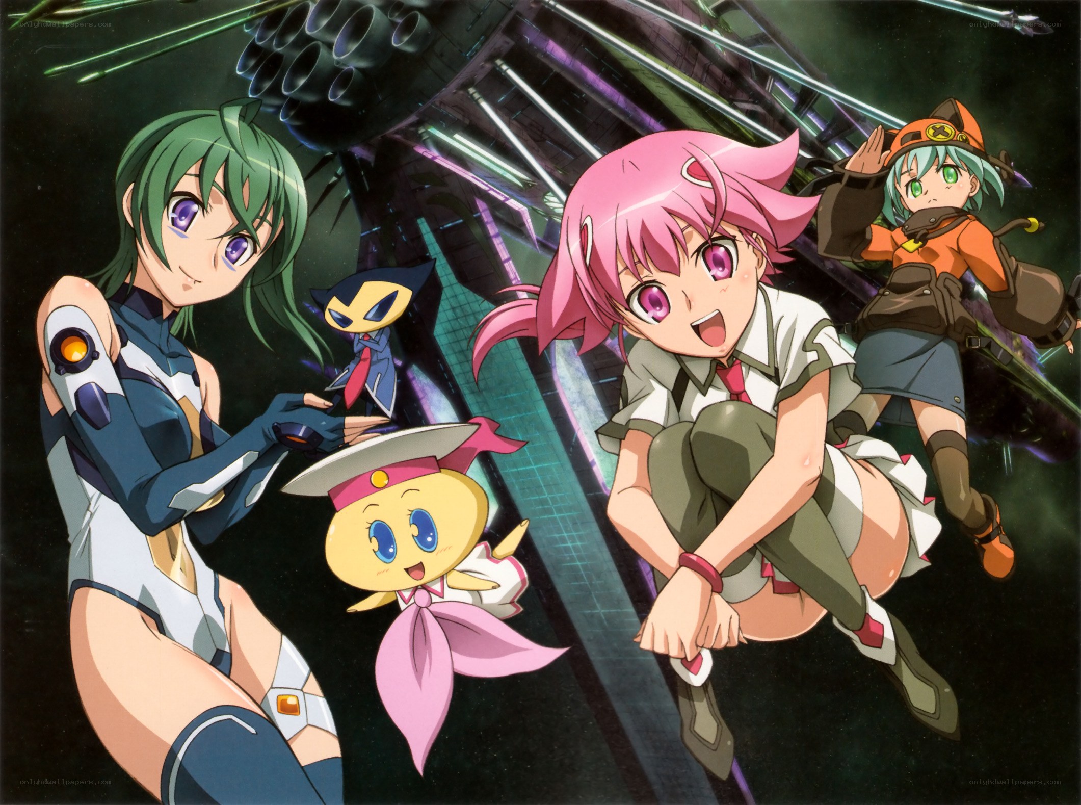Anime characters in space