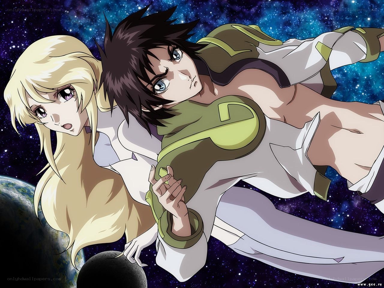 Anime characters in space