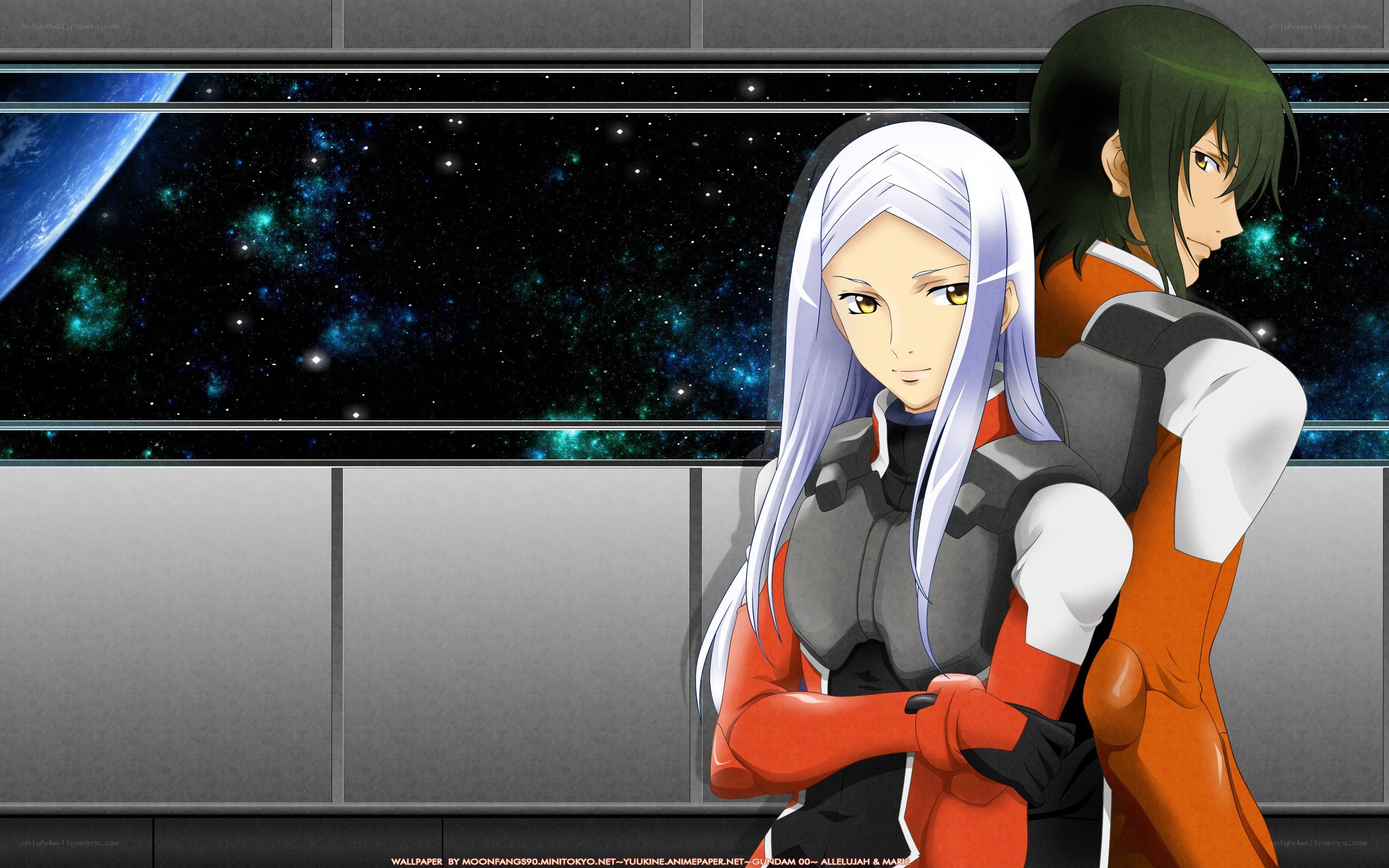 Anime characters in space